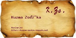 Kuzma Zsóka névjegykártya